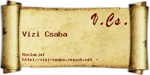 Vizi Csaba névjegykártya