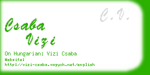 csaba vizi business card